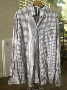 Johnnie-O Prep-formance Plaid Button Down Shirt Stretch Performance LS Mens XL